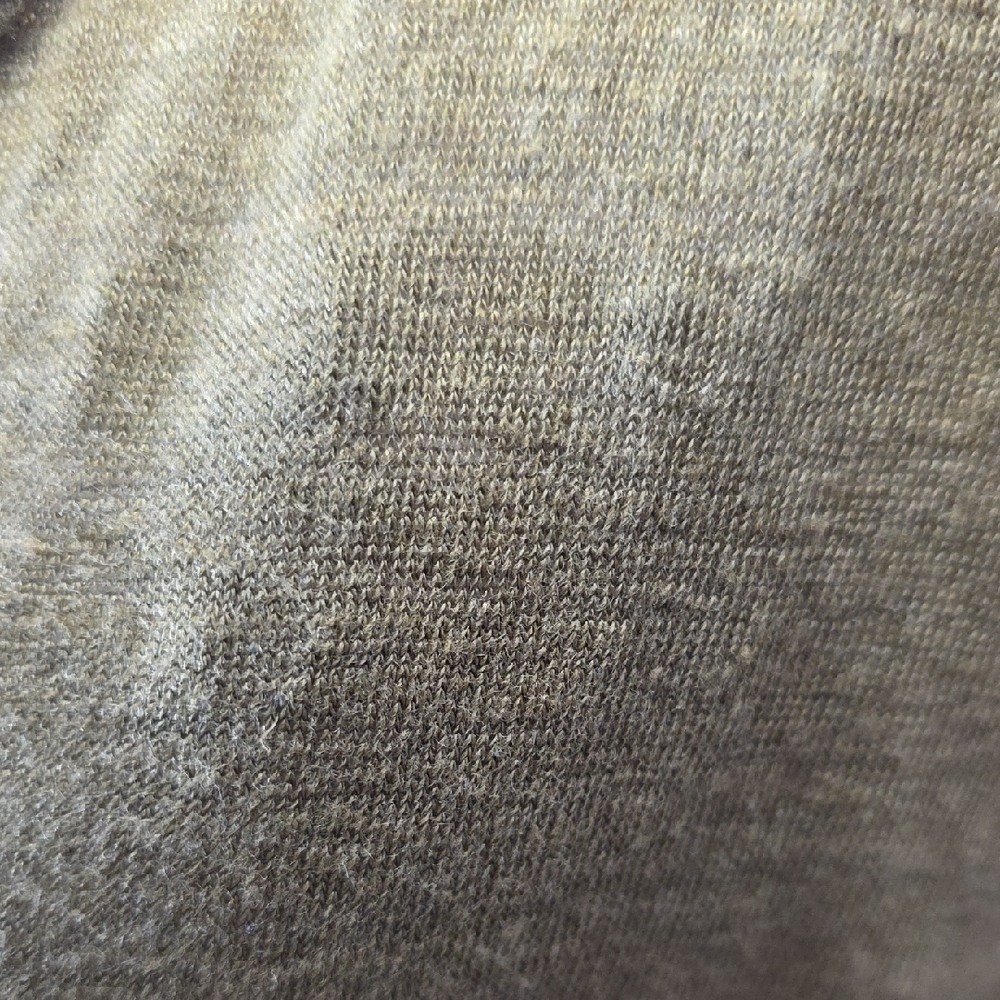 Eileen Fisher 100% Organic Linen V-Neck‎ Top Olive Green Slub Knit PM - Picture 4 of 7